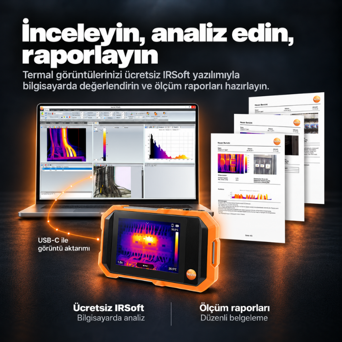 Testo 862-1 termal görüntülerinin IRSoft yazılımında analizi