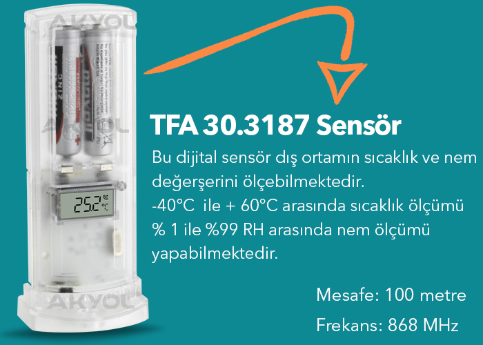 tfa 30.3045 dış ortam sıcaklık ve nem ölçer