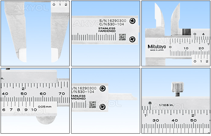 mitutoyo 530-104 150 mm mekanik kumpas 