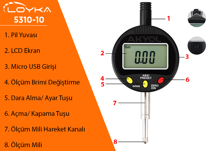 loyka 5310-10 dijital komparatör saati