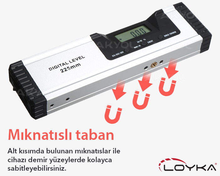 lcd ekranlı eğim ölçer cihazı