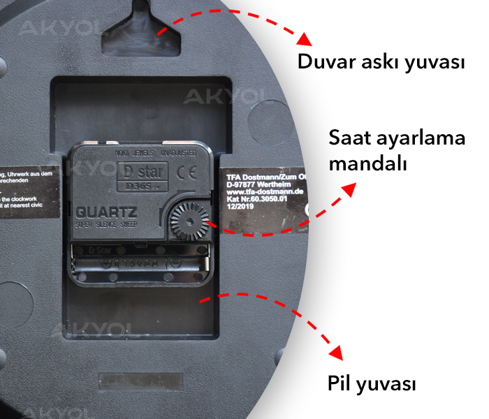 tfa 60.3050.01 büyük duvar saati