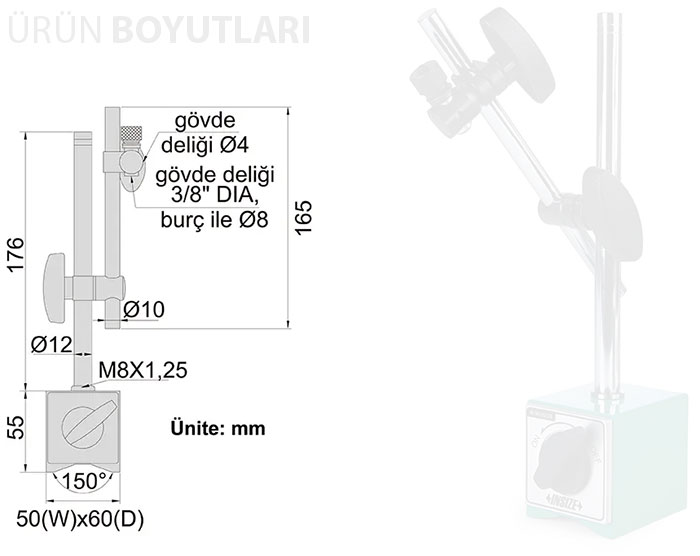 manyetik ayak çeşidi