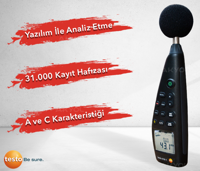 testo 816-1 dijital gürültü ölçer