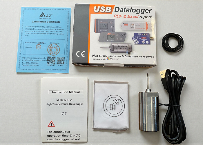 AZ 88170 Datalogger Cihazı Kutu İçeriği