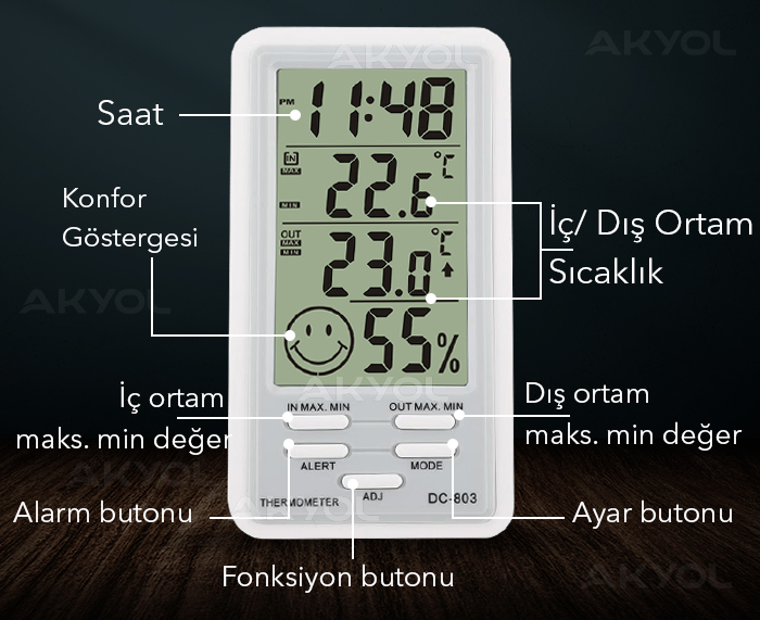 DC-803 dijital sıcaklık ölçer