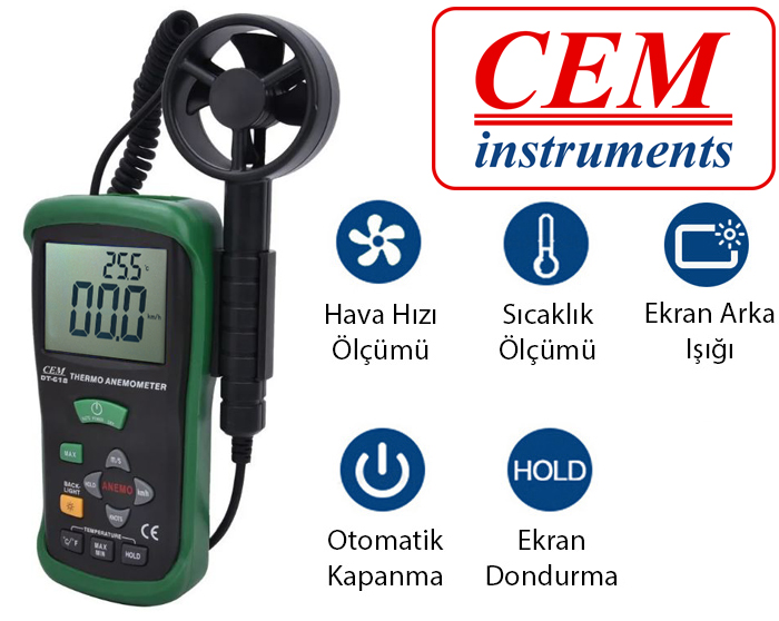 Cem DT-618 anemometre