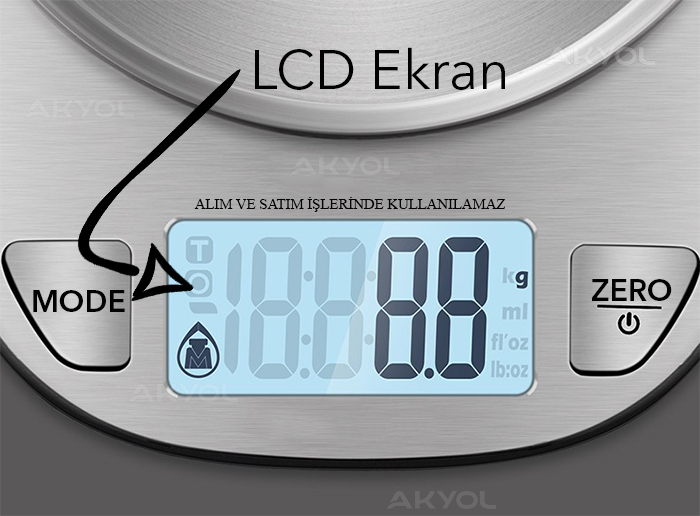 LCD ekranlı dijital terazi