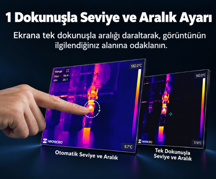 G61H profesyonel termal kamera seviye ve aralık ayarı