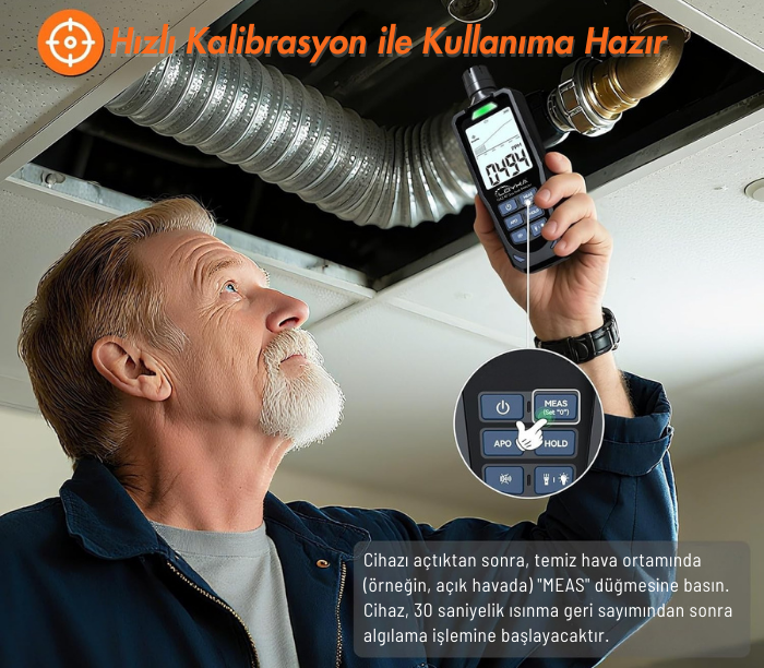 gaz-40 yanıcı gaz kaçak dedektörü