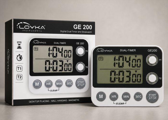  Loyka GE200 Çift Ekranlı Dijital Zamanlayıcı ve Kronometre Kutu İçeriği