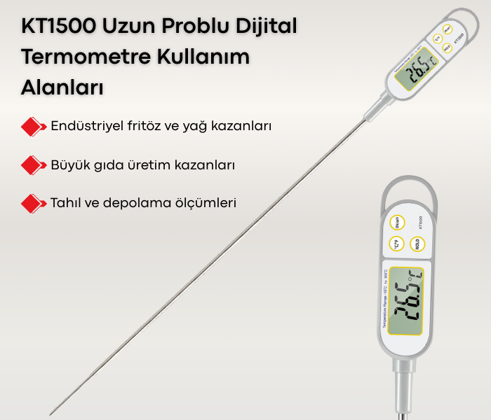 KT1500 Uzun Problu Djital Termometre Kullanım Alanları