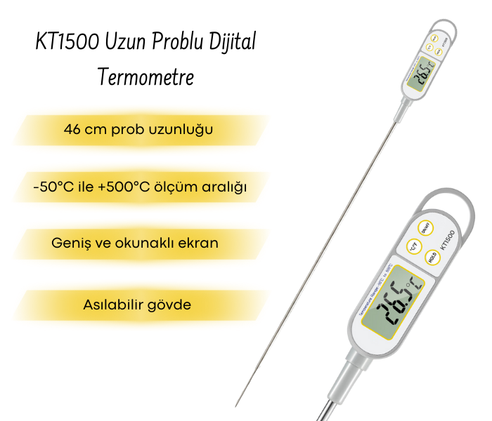 KT1500 Uzun Problu Dijital Termometre