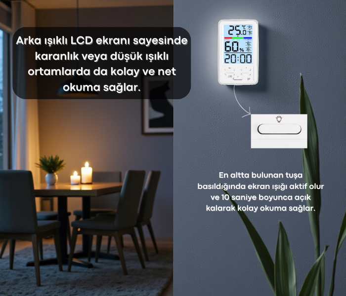 ışıklı arka ekran