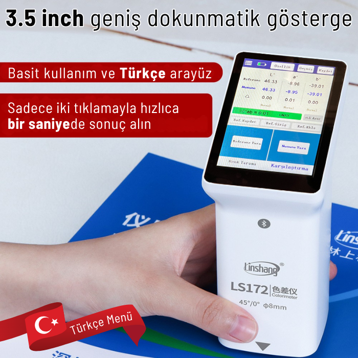 ls172 renk ölçer türkçe menü