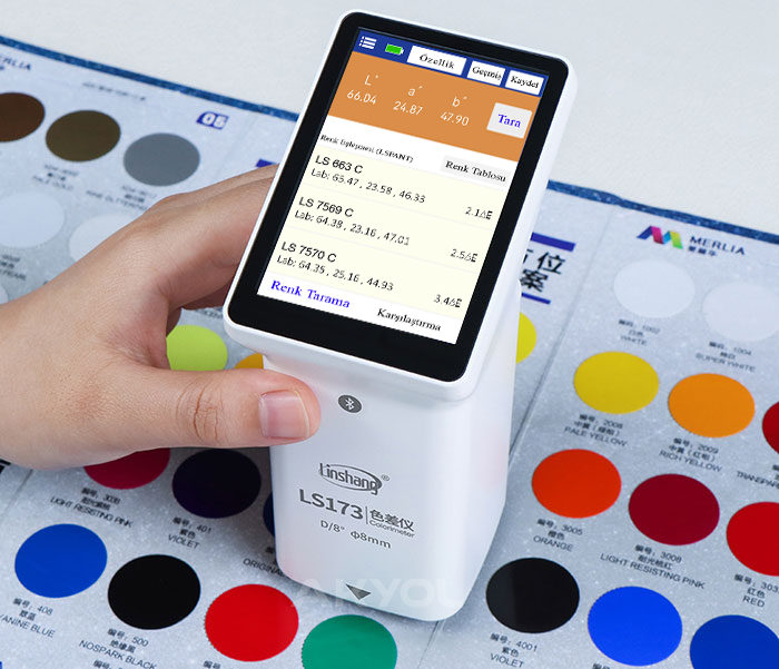 LS173 renk ölçer türkçe menü