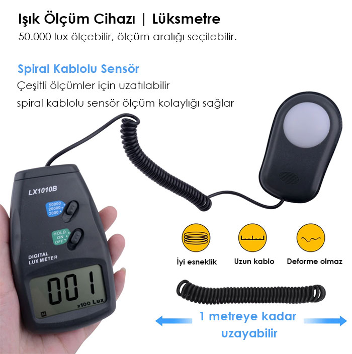 lx1010b ışık ölçer