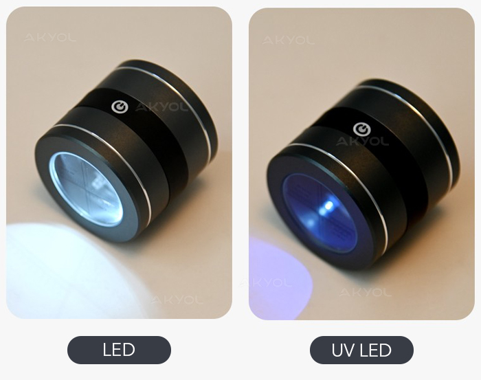 uv led ışıklı büyüteç