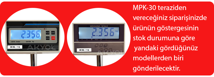 MPK-30 Paslanmaz Masaüstü Baskül