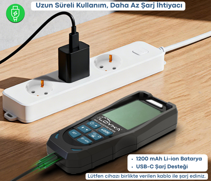 MTC-3 2-in-1 Ahşap ve Beton Nem Ölçer Şarj