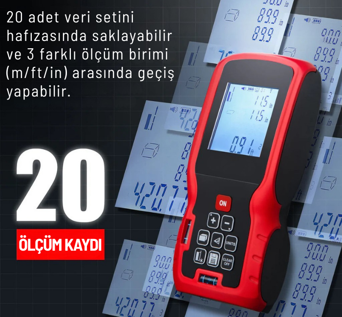 lazermetre ölçüm hafızası