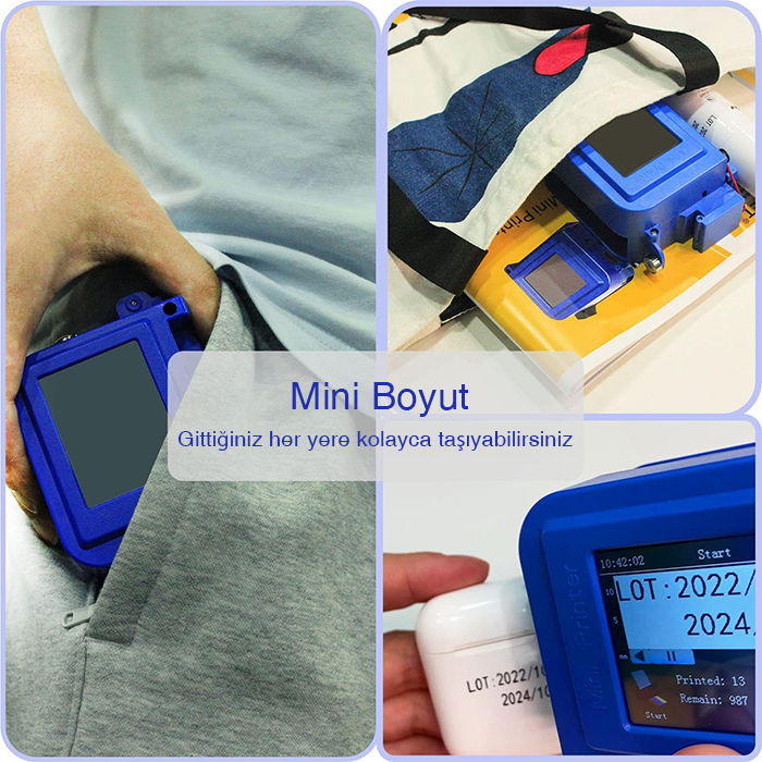 Küçük boyutlu kablosuz inkjet yazıcı