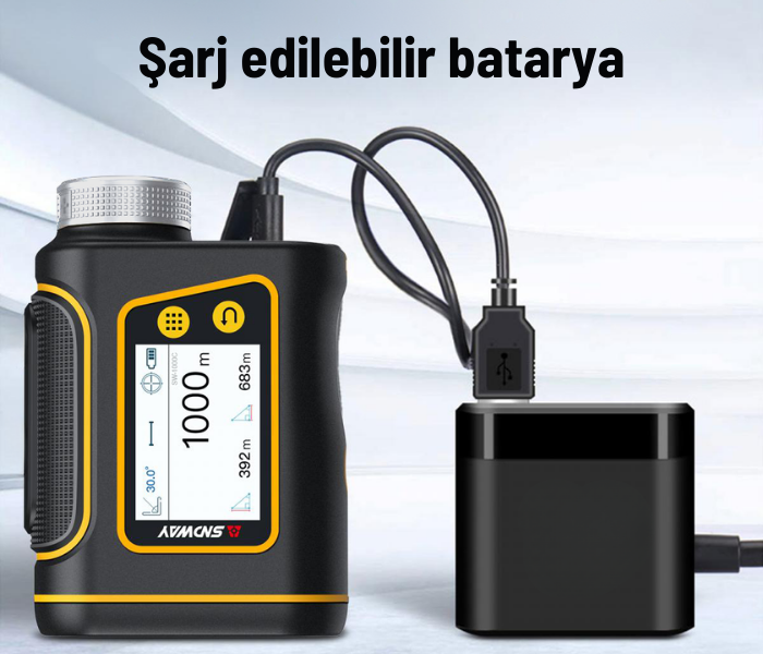 sw-1000c lazerli mesafe ölçer şarjlı