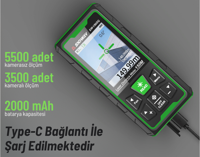 sndway sw-150gq şarjlı lazermetre