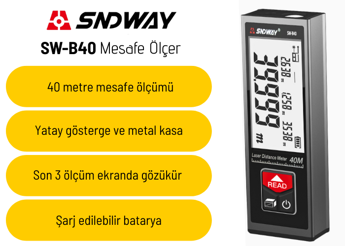 40 metreli lazermetre sw-b40