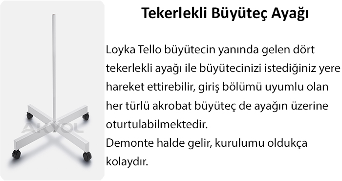 led ışıklı ayaklı büyüteç