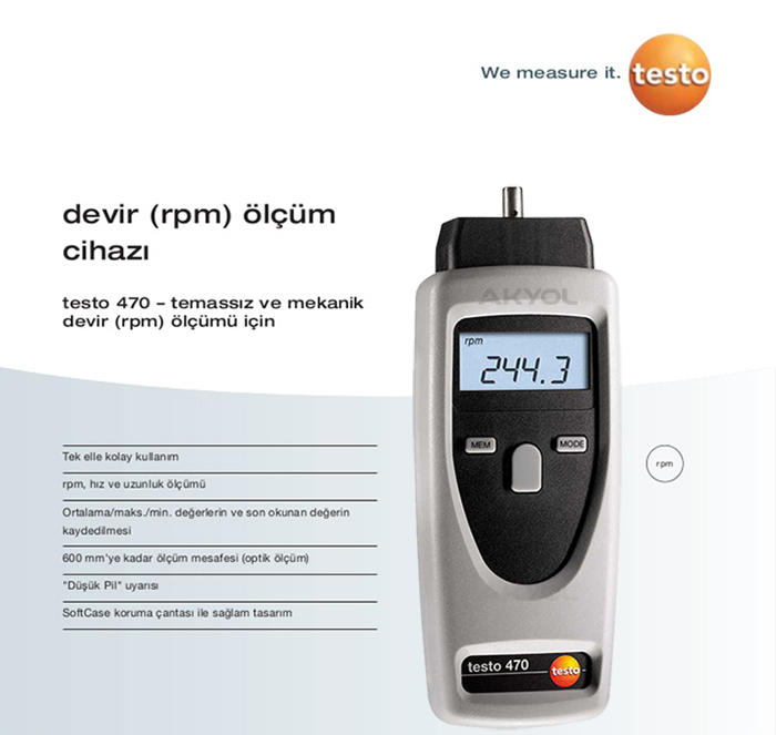 Testo-470-devir-ölçer