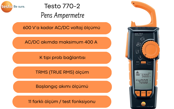 testo 770-2 pens ampermetre