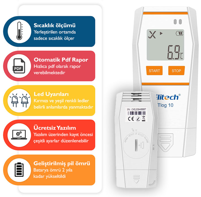 tlog10 ısı kayıt cihazı