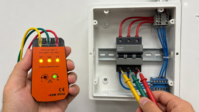 Victor 850A ile şalter çıkışında faz sırası kontrolü