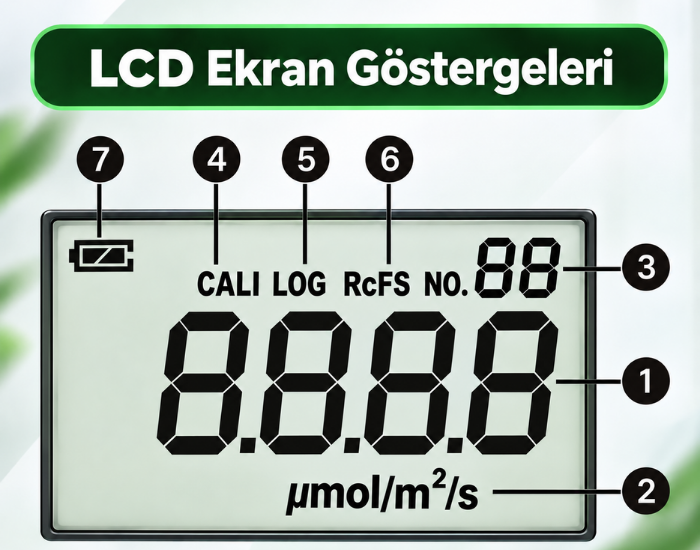 AZ8583 LCD ekran göstergeleri