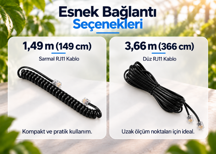 az-8583 PPFD ölçüm cihazı kabloları