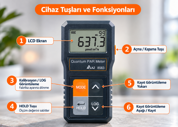 AZ8583 tuşları