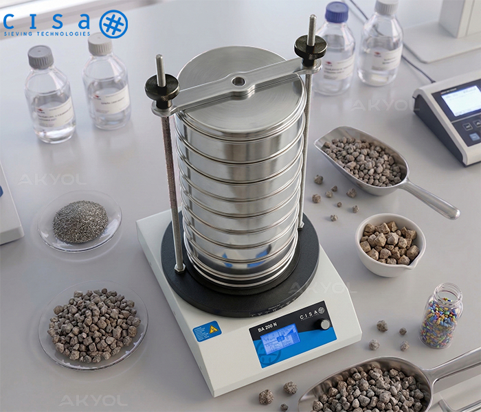 Elektromanyetik elek sallama makinesi