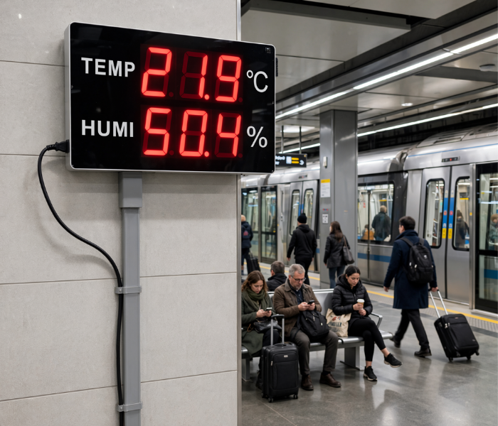 Huato DigiSense-50 metro peronunda uzaktan sıcaklık ve nem takibi