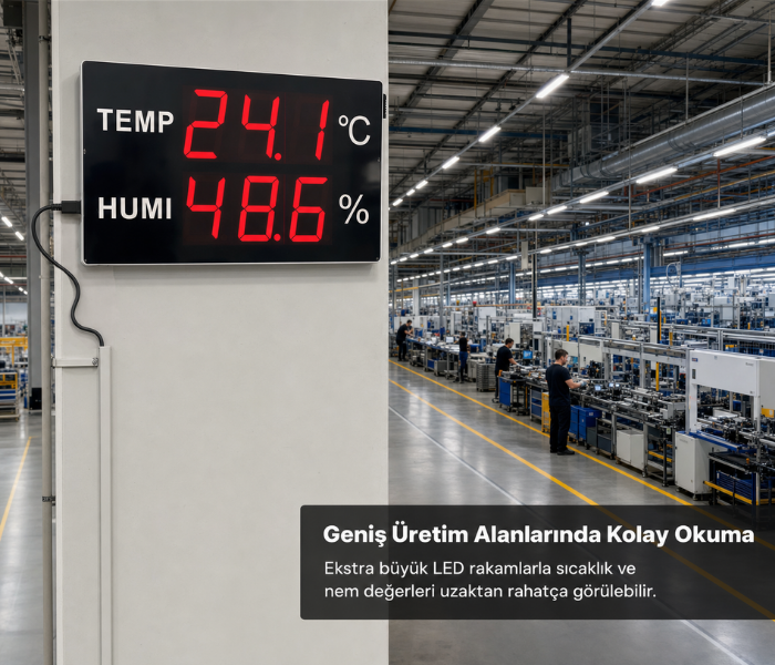 Huato DigiSense-50 üretim tesisinde ortam koşullarının izlenmesi