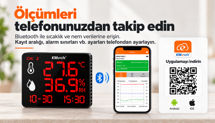 Elitech iCold uygulaması Android ve iOS indirme QR kodu