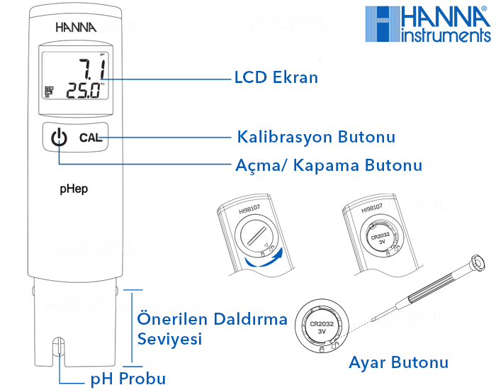 Hanna HI98107 hassas ph ölçer