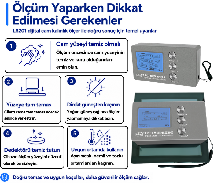 ls201 ölçüm yaparken dikkat edilmesi gerekenler