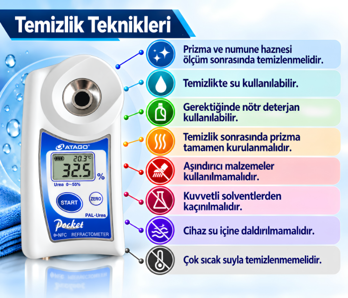 atago pal-urea 4518 temizlik teknikleri