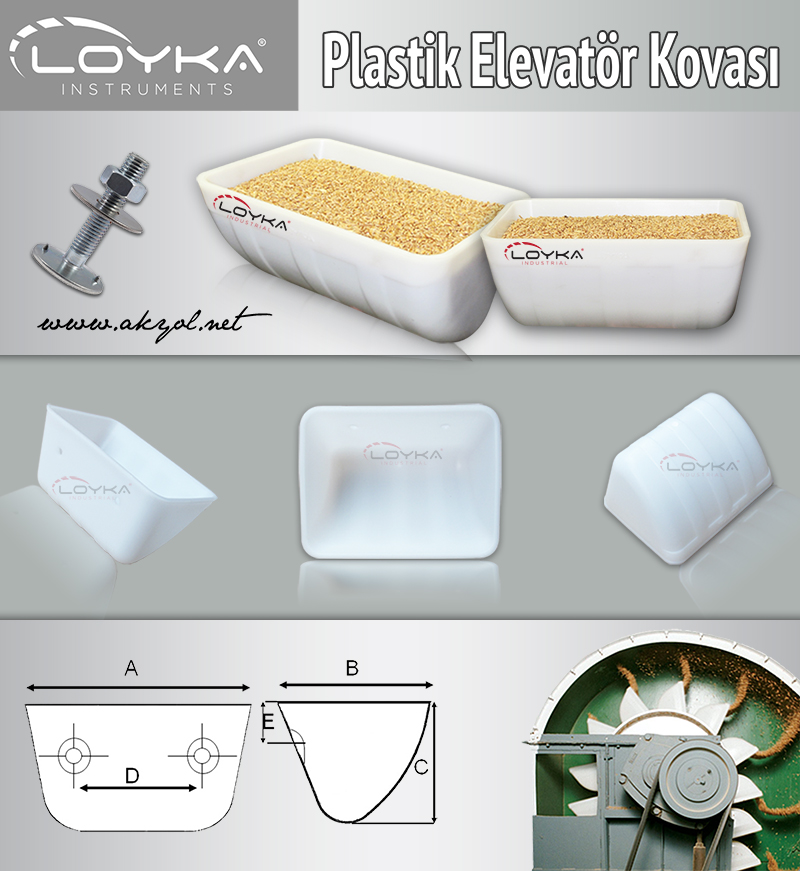 plastik elevatör kovası