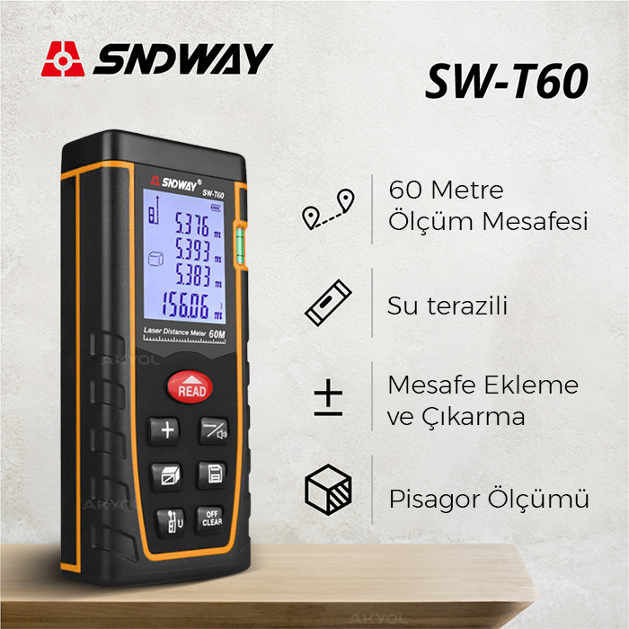 sndway sw-t60 lazer metre