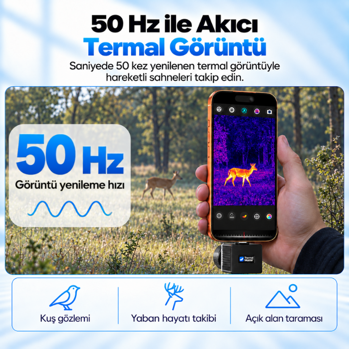 Thermal Master T2 Max 50 Hz termal görüntü yenileme hızı
