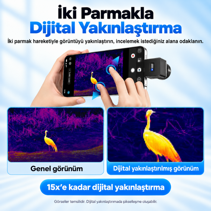 Thermal Master T2 Max 1x-15x dijital yakınlaştırma