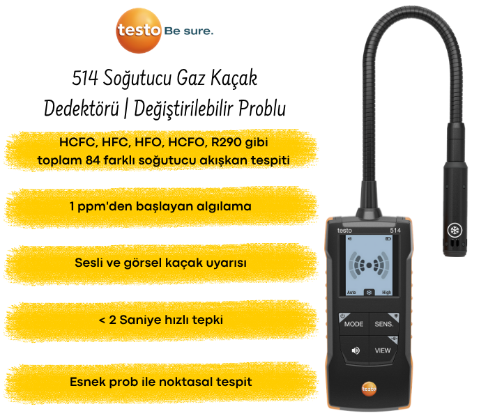 testo 514 kaçak dedektörü