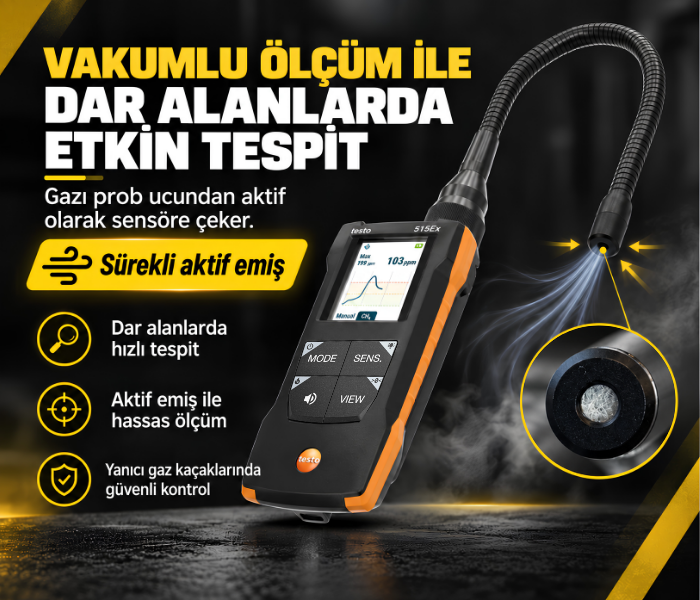 Testo 515 Ex Vakumlu Gaz Dedektörü